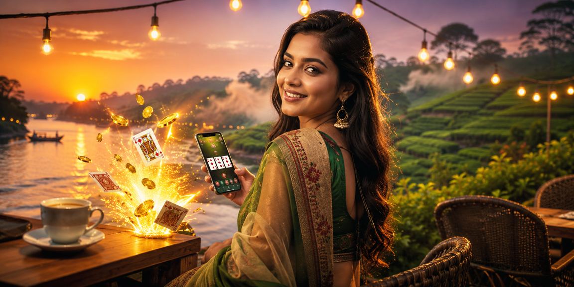 বগুড়ার চা বাগানে বসে 455bet জ্যাকপট গেম খেলছেন একজন ব্যবহারকারী