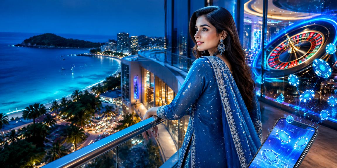 সেন্ট মার্টিনে রুলেট গেম খেলছেন সালোয়ার কামিজ পরা নারী